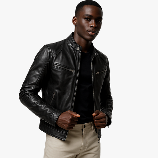 Stylish Faux Leather Jacket for Men