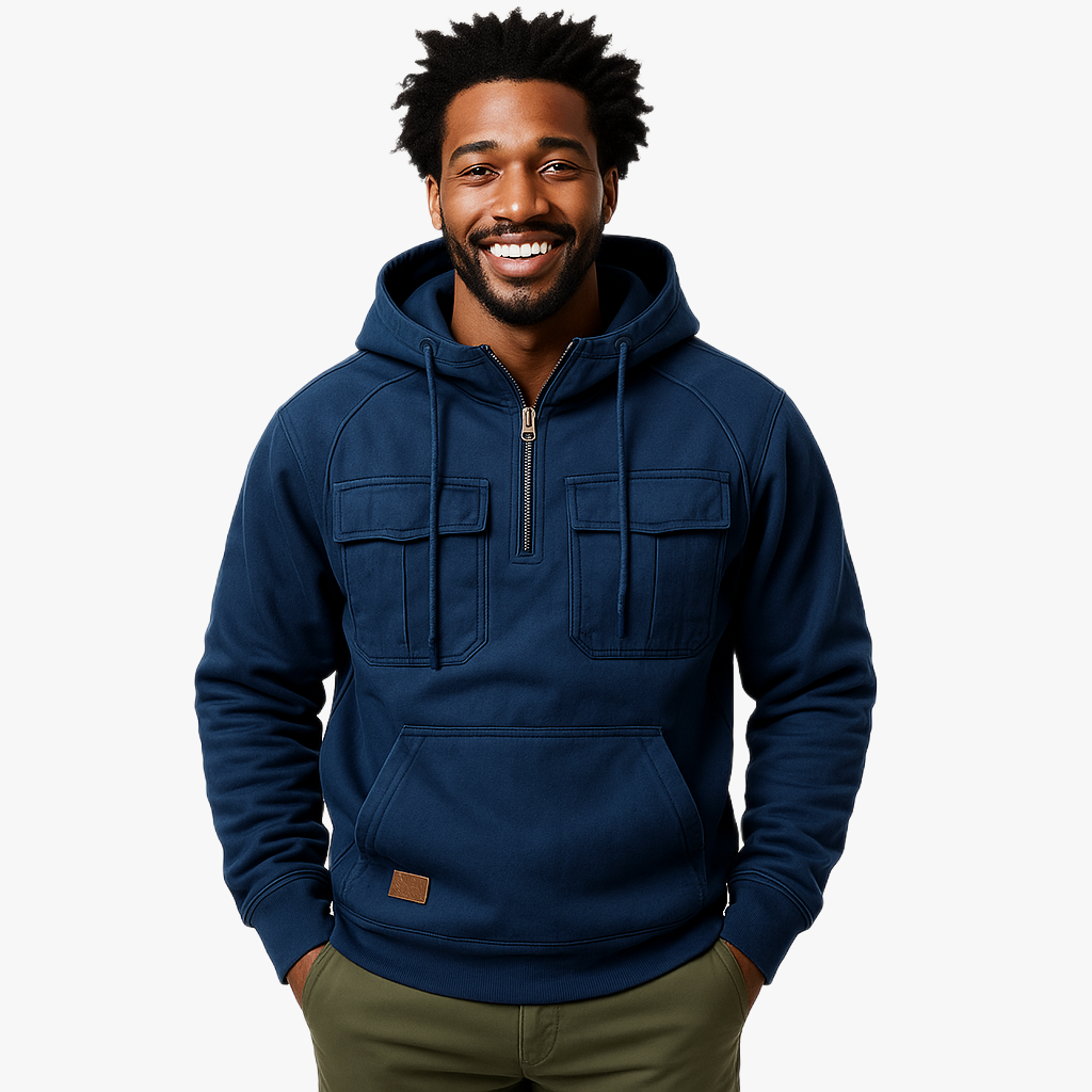 Warm Stylish Zip-Up Hoodie for Winter