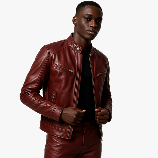 Stylish Faux Leather Jacket for Men