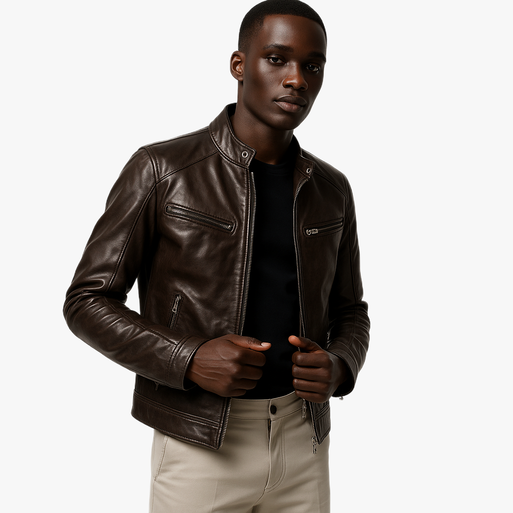 Stylish Faux Leather Jacket for Men