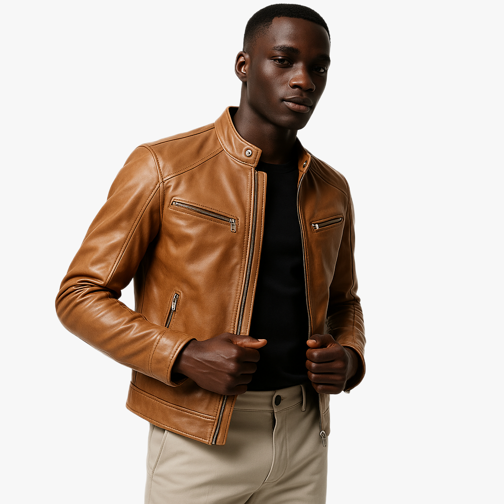 Stylish Faux Leather Jacket for Men