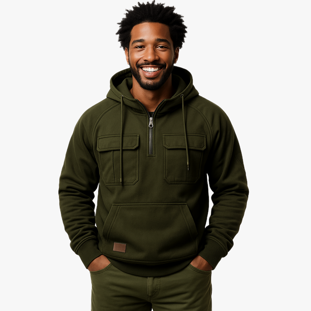 Warm Stylish Zip-Up Hoodie for Winter