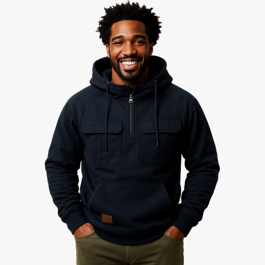 Warm Stylish Zip-Up Hoodie for Winter