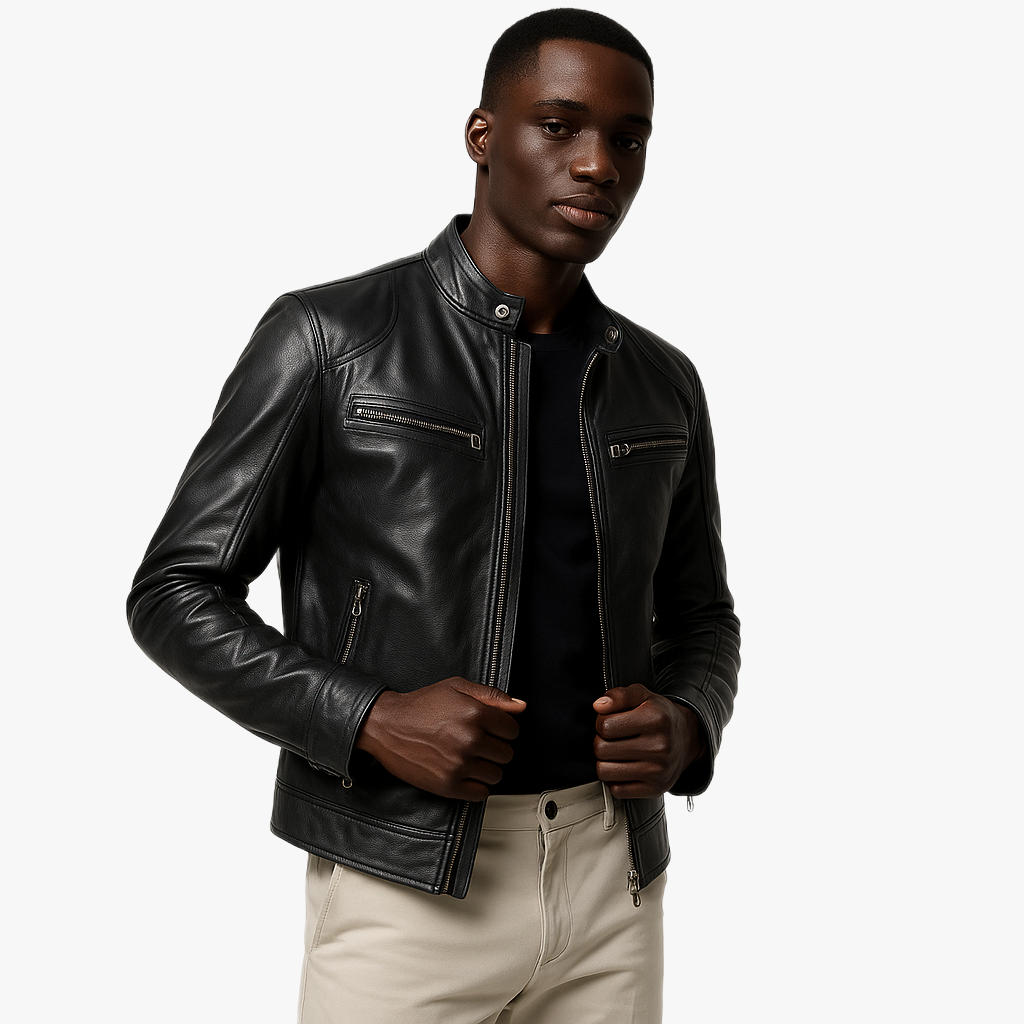 Stylish Faux Leather Jacket for Men