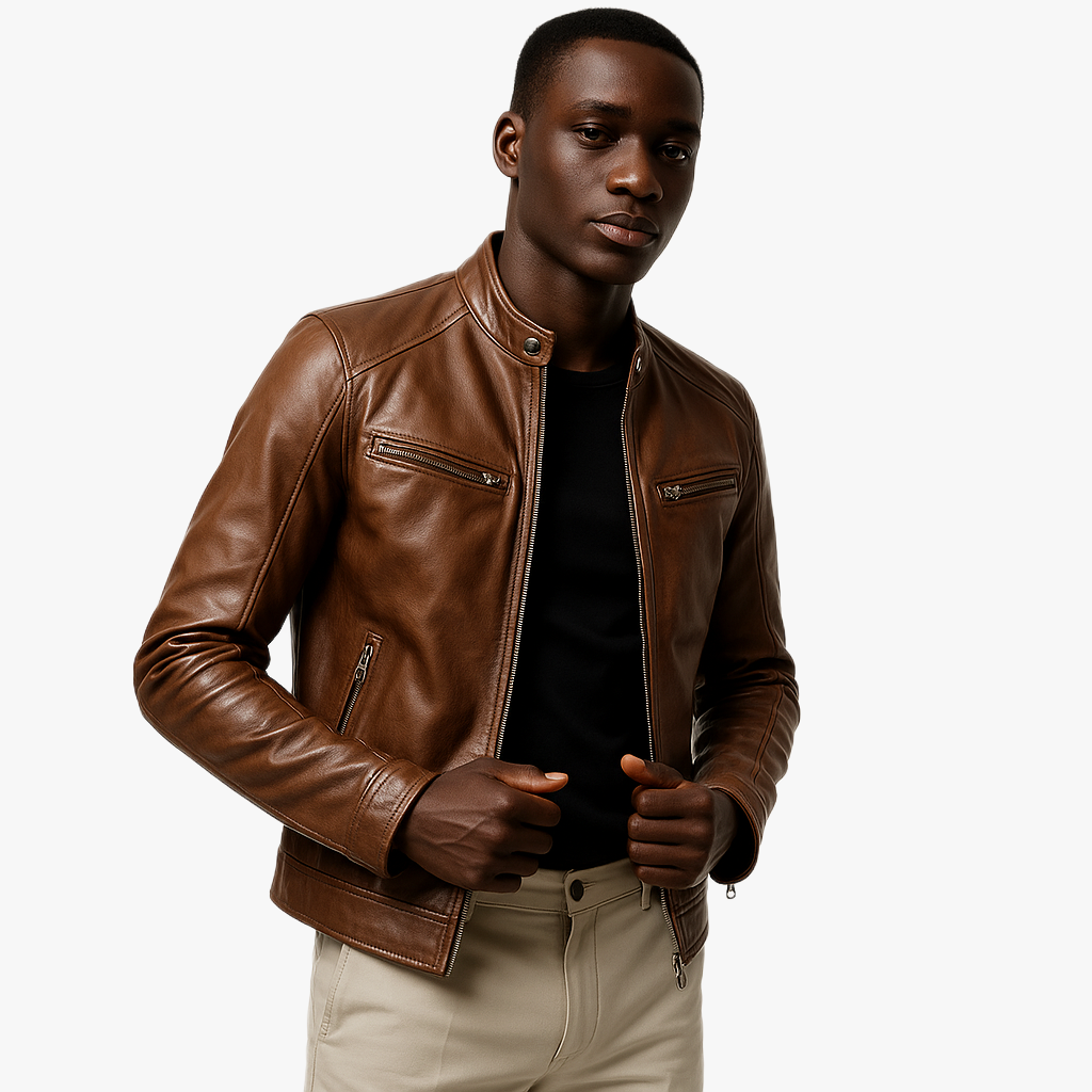 Stylish Faux Leather Jacket for Men