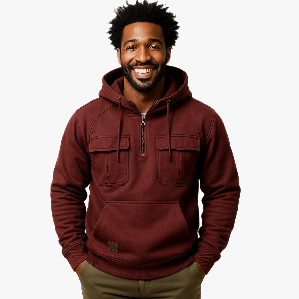 Warm Stylish Zip-Up Hoodie for Winter